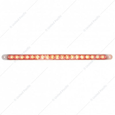 19 LED 12 Inch  Reflector Stop/Turn/Tail Light Bar Red Clear Lens  -  39776