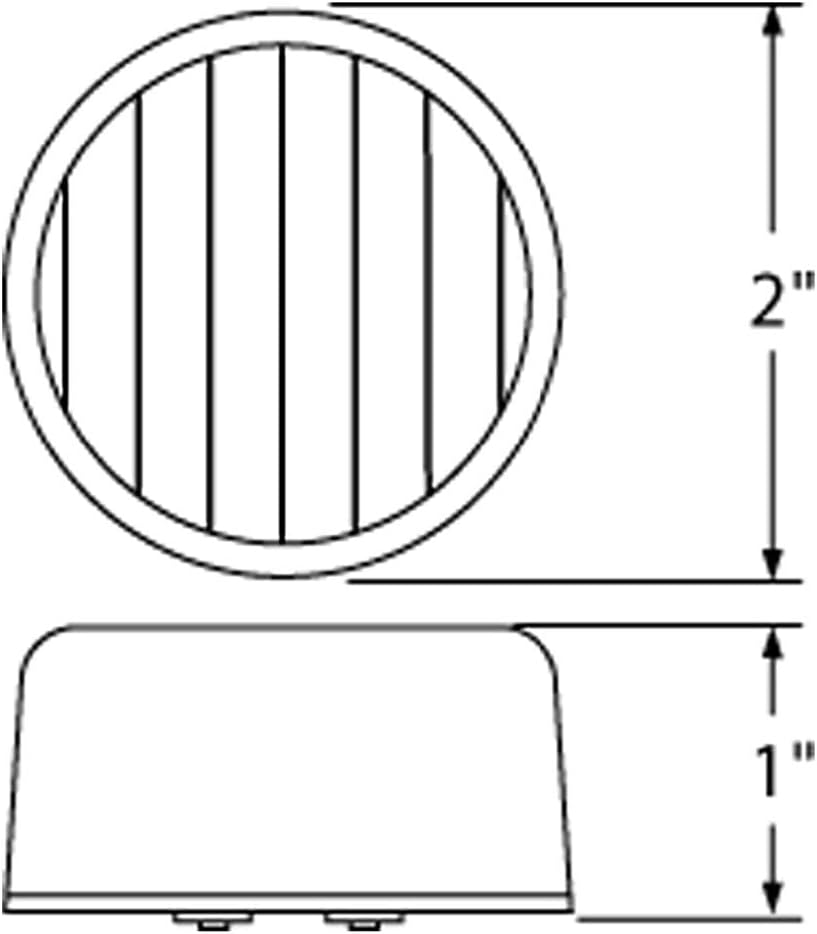 9 LED 2" Clearance Marker Light Amber LED Amber Lens  -  38170