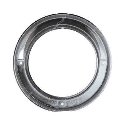 Chrome 4-inch light bezel with visor for grommet mounted truck lights