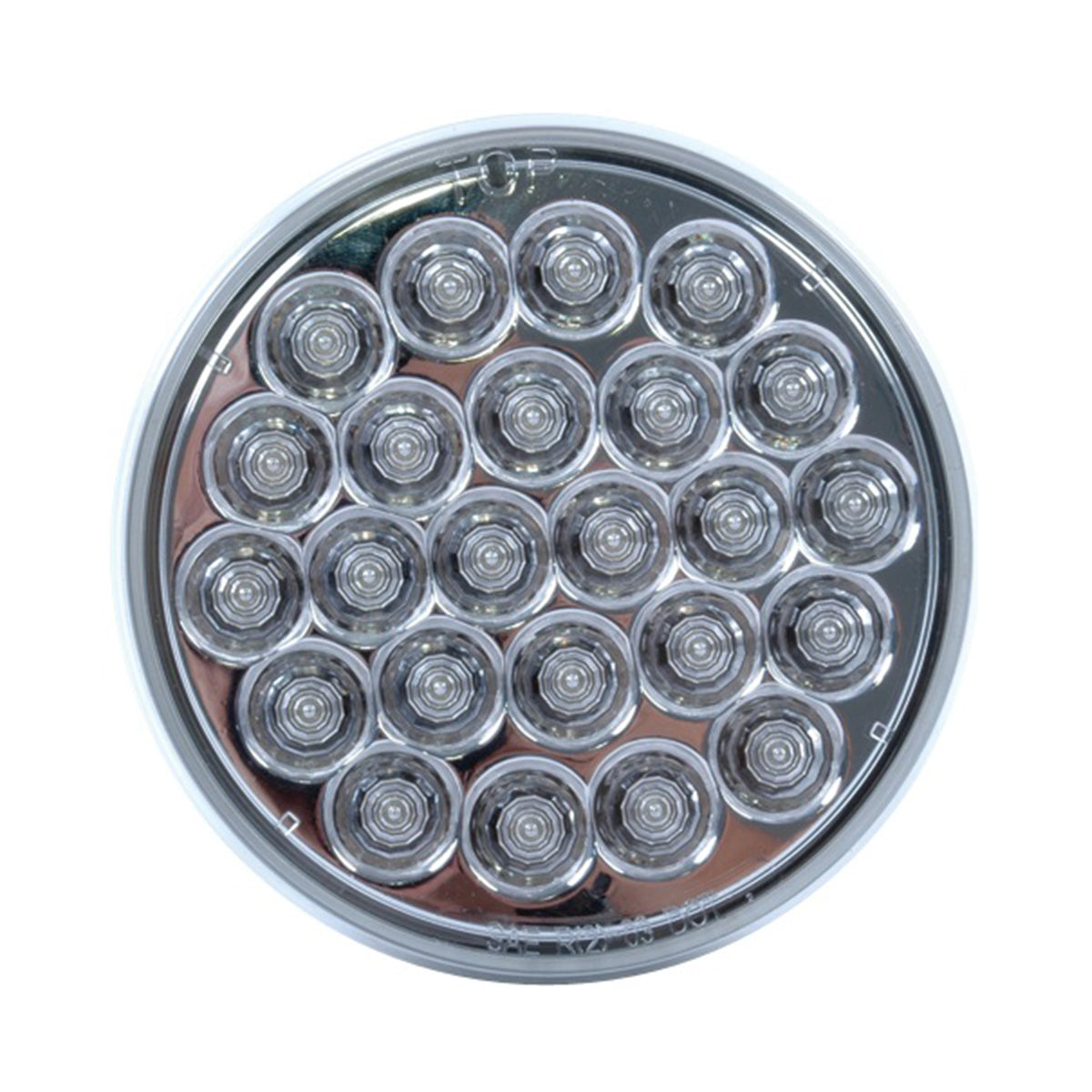 4 inch round 24 diode clear LED back-up light for trucks and trailers