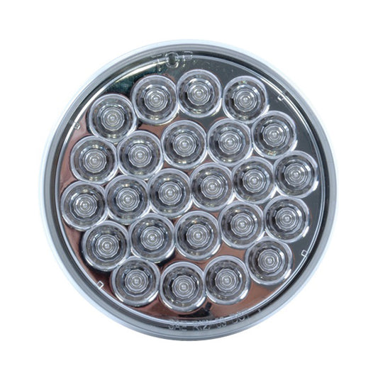 4 inch round 24 diode clear LED back-up light for trucks and trailers