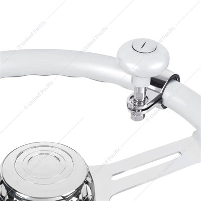 Heavy Duty Steering Wheel Spinner Pearl White  -  70367