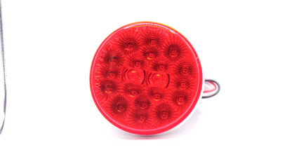 4'' Stop,Turn &Tail Fixed 20 LED Light Amber , Reflective 12/24v with Grommet And Direct Pig Tail  -  8042ER