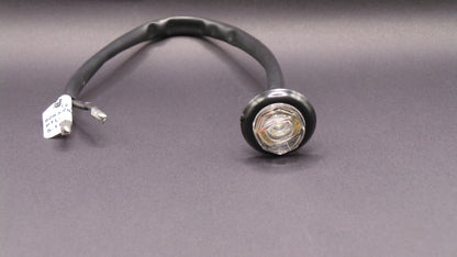 3/4"Clearance & Side Marker   1 LED Light Clear 12/24V with Grommet And Direct Pigtail  -  8063C