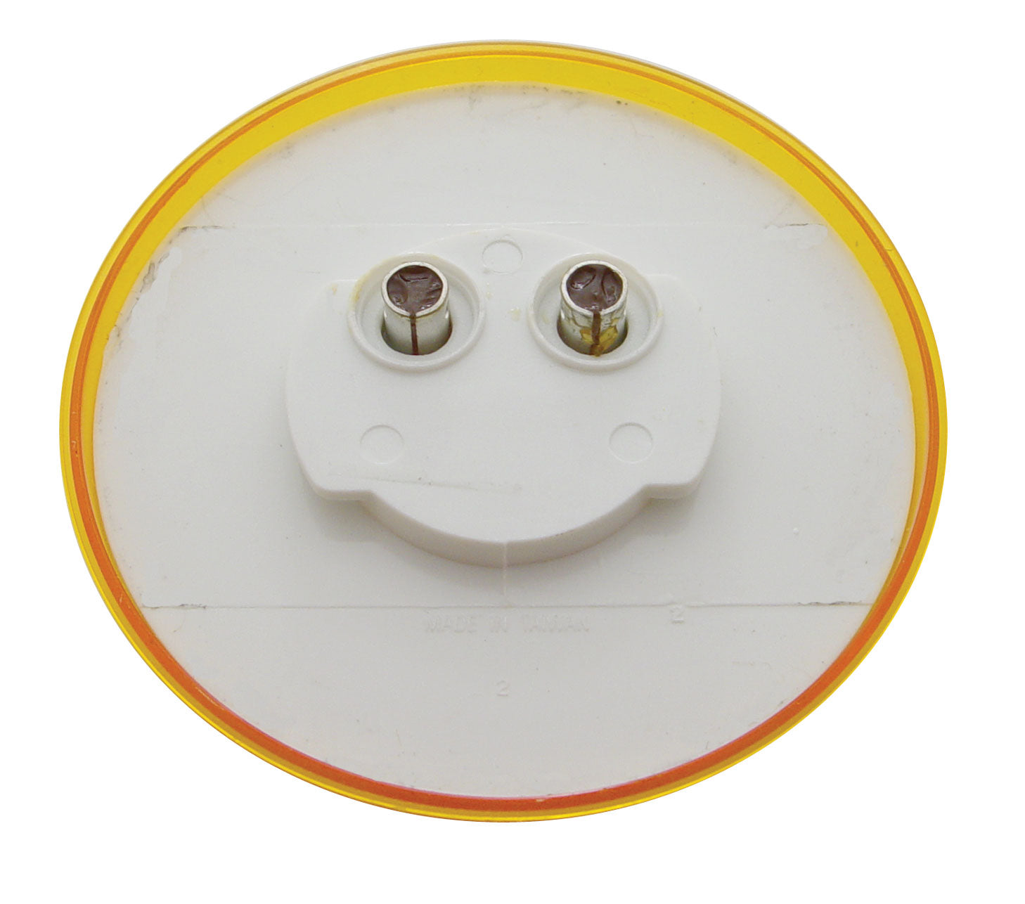 2.5-inch round amber LED clearance/marker light with 9 diodes, amber lens, and waterproof polycarbonate housing