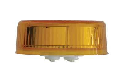 2.5-inch round amber LED clearance/marker light with 9 diodes, amber lens, and waterproof polycarbonate housing