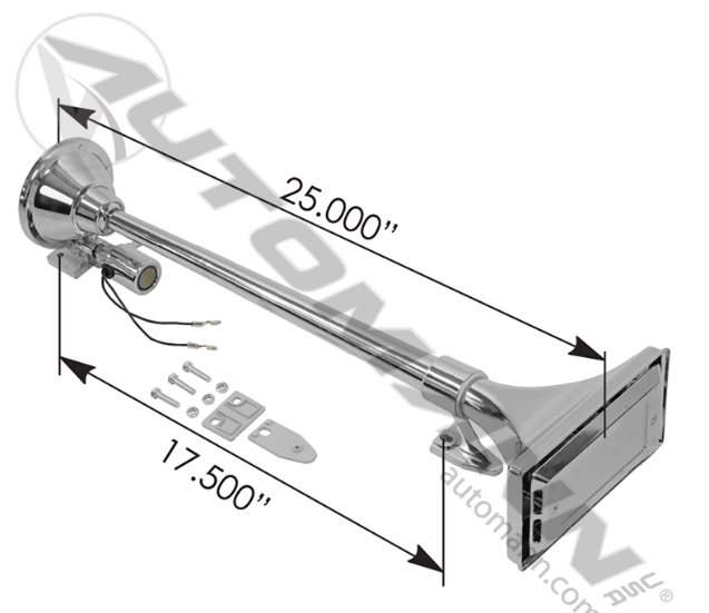 25 inch air horn 562.1318 with 115 dB output