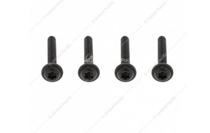 Black grille screw set for 2008–2017 Freightliner Cascadia with 4 screws, OEM #23-13578-040