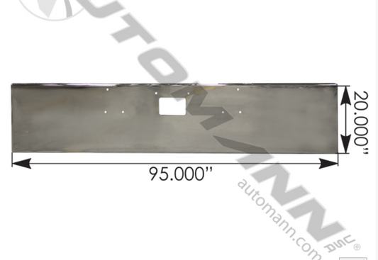 20-inch chrome bumper with boxed ends for Peterbilt 379