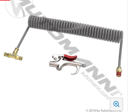 Cabin blow gun kit with 12ft 1/4 inch tubing and PLC fittings