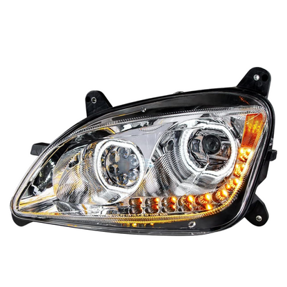 Chrome 10 LED Headlight for Peterbilt 587 (2010-2016) & 579 (2012-2021) Driver Side - 35745