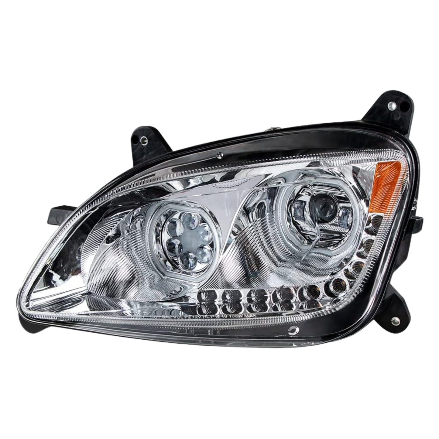 Chrome 10 LED Headlight for Peterbilt 587 (2010-2016) & 579 (2012-2021) Driver Side - 35745