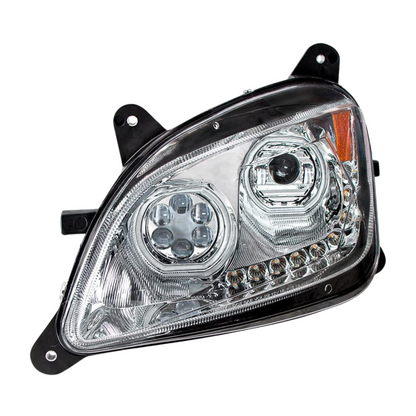 Chrome 10 LED Headlight for Peterbilt 587 (2010-2016) & 579 (2012-2021) Driver Side - 35745