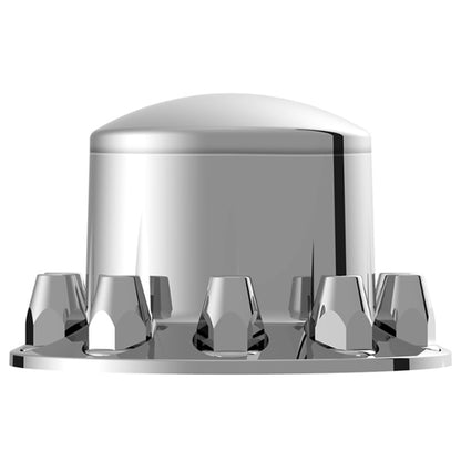 Chrome Dome Rear Axle Cover w/ 33mm Standard Style Push-On Nut Covers - 10316