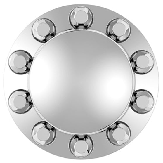 Chrome Dome Rear Axle Cover w/ 33mm Standard Style Push-On Nut Covers - 10316
