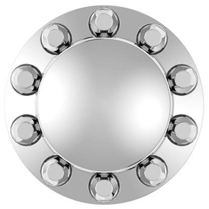 Chrome Dome Rear Axle Cover w/ 33mm Standard Style Push-On Nut Covers - 10316