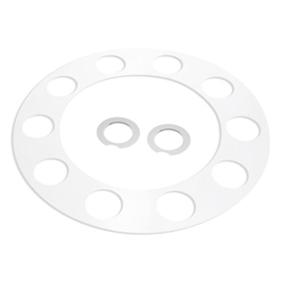 Chrome Dome Rear Axle Cover w/ 33mm Standard Style Push-On Nut Covers - 10316