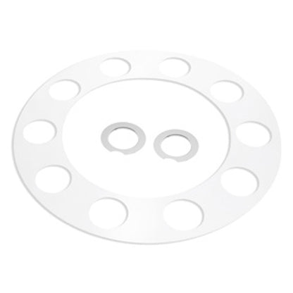 Chrome Dome Rear Axle Cover w/ 33mm Standard Style Push-On Nut Covers - 10316