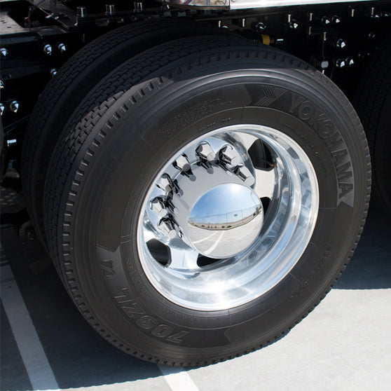 Chrome Dome Rear Axle Cover w/ 33mm Standard Style Push-On Nut Covers - 10316