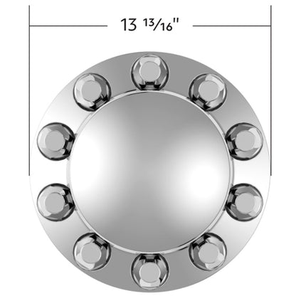 Chrome Dome Rear Axle Cover w/ 33mm Standard Style Push-On Nut Covers - 10316