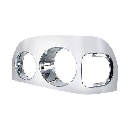 Chrome driver-side headlight bezel for 1996–2004 Freightliner Century with OEM-style mounting posts.