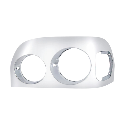 Chrome driver-side headlight bezel for 1996–2004 Freightliner Century with OEM-style mounting posts.