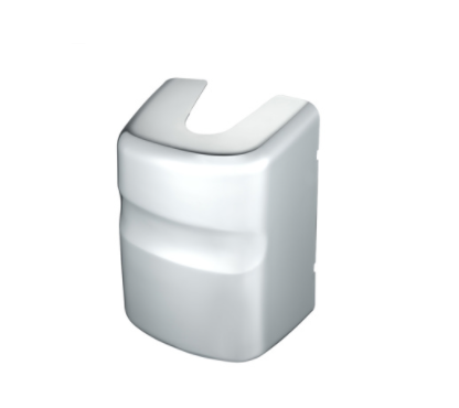 Chrome plastic bottom mirror post cover for passenger side, fits 2000–2010 International 9200I, 9400I, 9900I