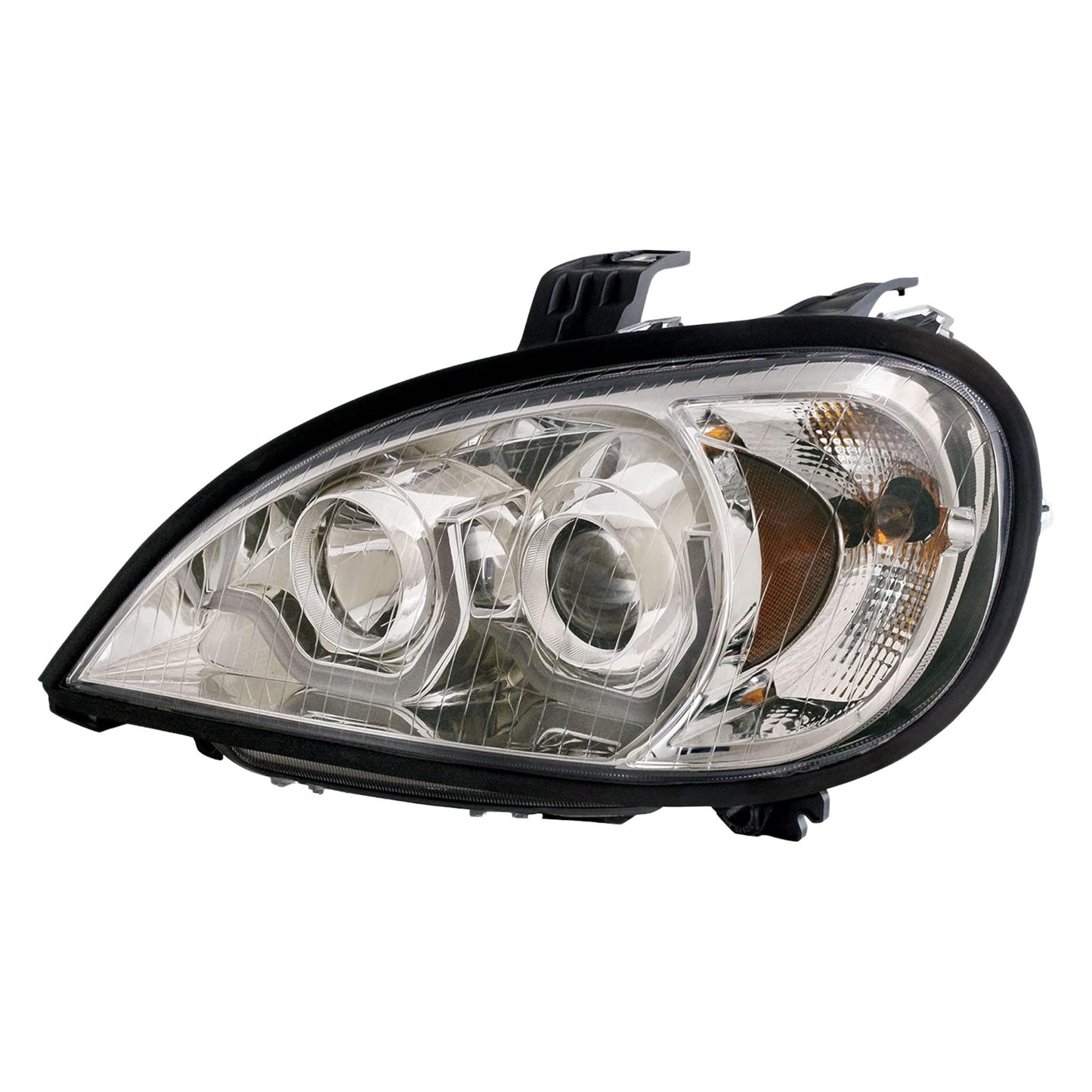 Chrome Projection Headlight with LED Position Light For 2001-2020 Freightliner Columbia Driver  -  31256