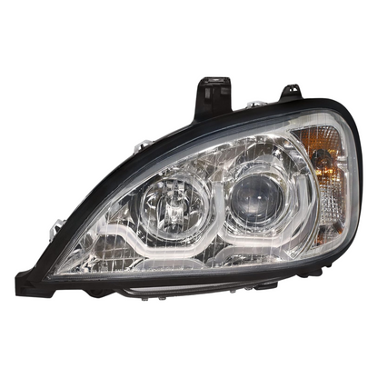 Chrome Projection Headlight with LED Position Light For 2001-2020 Freightliner Columbia Driver  -  31256