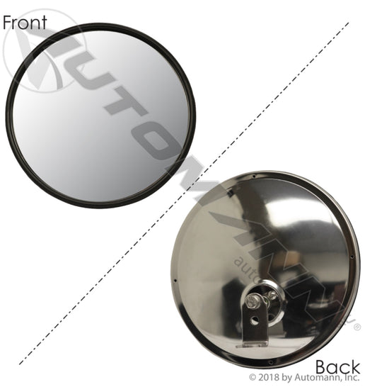 8.5 inch convex truck mirror with mounting bracket and off/stud design