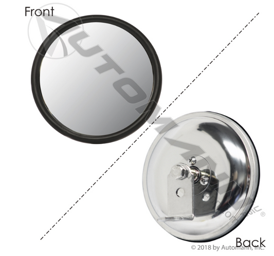 5-inch stainless steel convex mirror with L bracket for universal truck applications