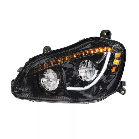 High Power 45 LED Blackout Headlight with Sequential Turn Signal for 2013-2021 Kenworth T680 Driver Side - 35891