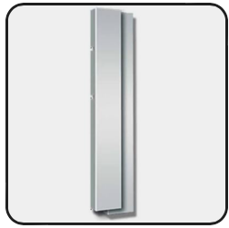 Freightliner Classic Nelson rear air cleaner brackets in blank stainless steel design