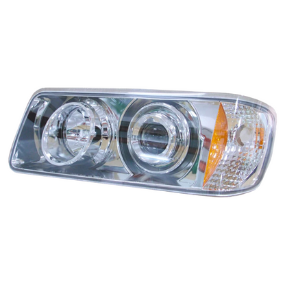 Freightliner FLD 120  Chrome Headlight Driver Side  -  40550
