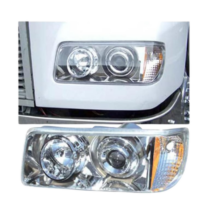 Freightliner FLD 120  Chrome Headlight Driver Side  -  40550