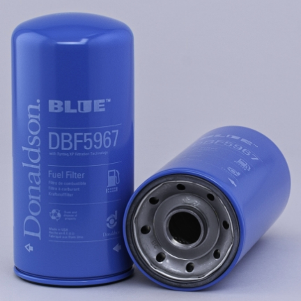 Donaldson DBF5967 spin-on secondary fuel filter, 4.23in diameter, 9.09in length, M32 x 1.5 thread, for Volvo D13 engines.