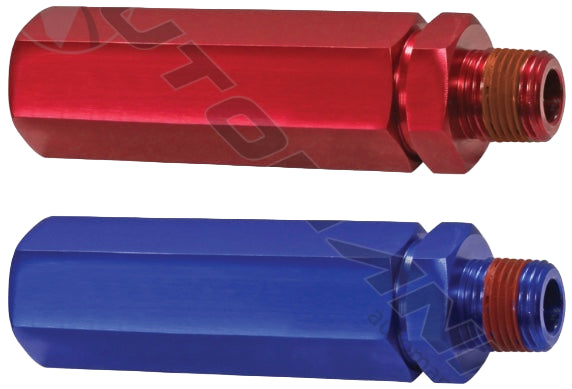Aluminum gladhand grips set with one red and one blue grip for semi-truck and truck air lines