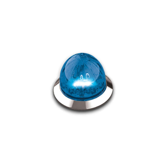 MINI WATERMELON HERO LED LIGHT - BLUE LIGHT / CLEAR LENS FOR STUD MOUNT 3/4" HOLE  -  HEROBCWMMINI-1