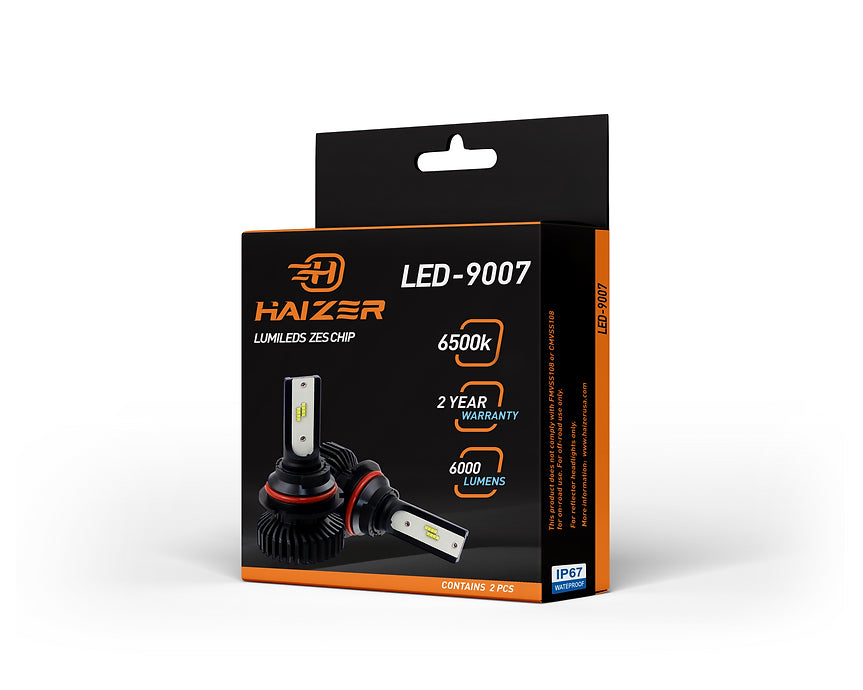 Platinum Series Headlight Bulb 6,000 Lumens  -  HZR2-LED 9007