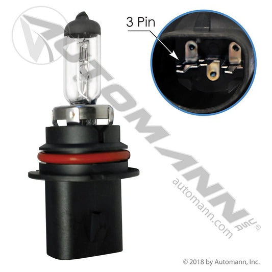 9007 HB5 halogen headlight bulbs 12V 55W cold white light, suitable for high beam and low beam applications, 10-pack for semi-trucks.