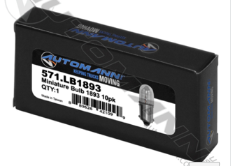 10-pack of Hella 1893 miniature 12V halogen bulbs with clear lens for dash and marker light applications.