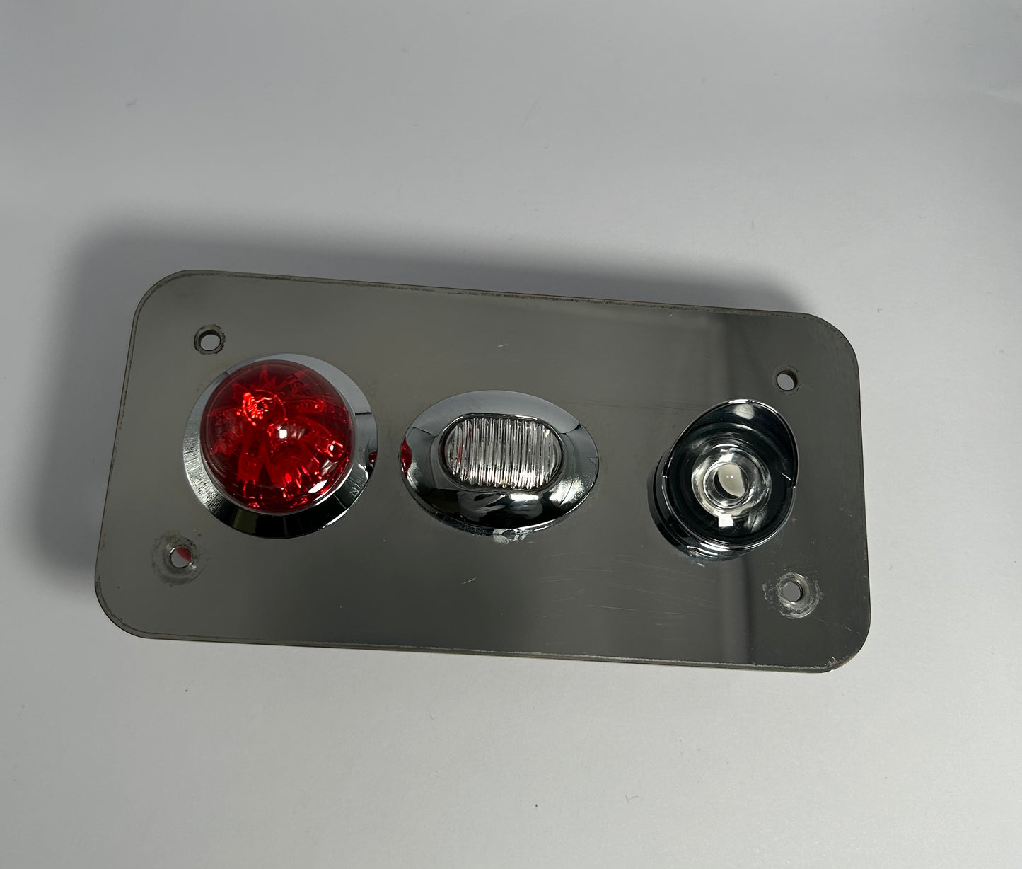 RZ-J3''X6''   14 Gauge mirror finish 304 stainless steel watermelon light interior plate  whit mounting holes