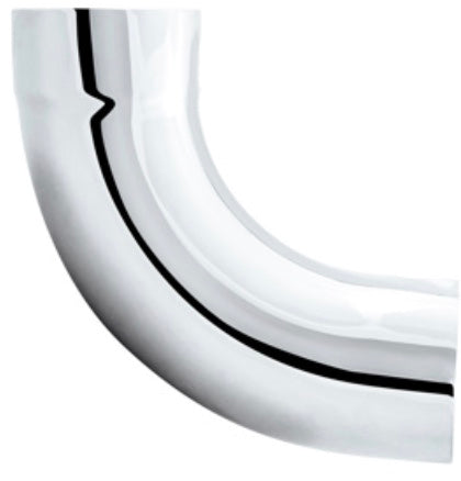 Chrome 90 Degree Exhaust Expanded Elbow, 5" I.D. TO 5" O.D. - 12" X 12"  - CE902-5-1212