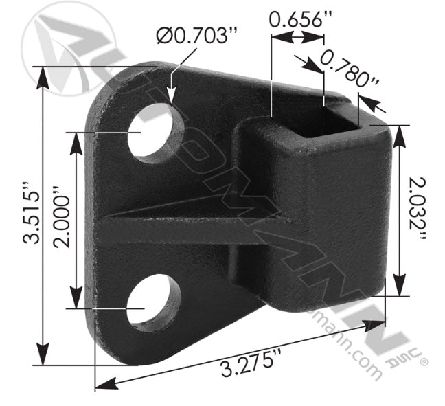 Left 3/4" Bar Hanger End Mount - 562.515L