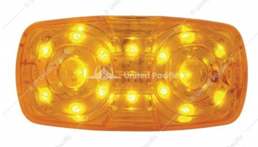 16 LED 4" X 2" Rectangular Light (Clearance/Marker)- Amber LED/Amber Lens - 38225