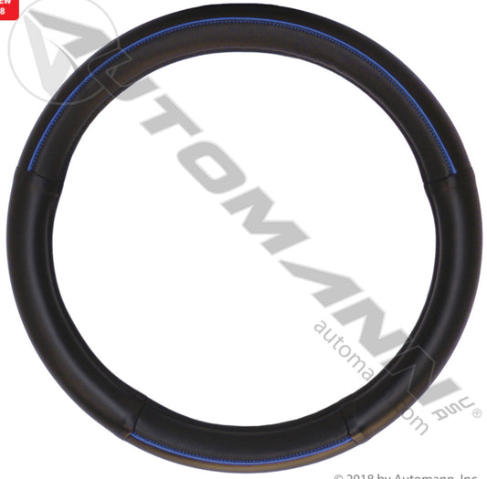 Steering Wheel Cover Black with Blue Stripe - 562.99009SWC-B