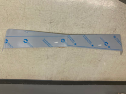 KW curved windshield 10-inch drop blind-mount visor 45552UT-13 with 3 factory brackets for Kenworth 2006 and older trucks.