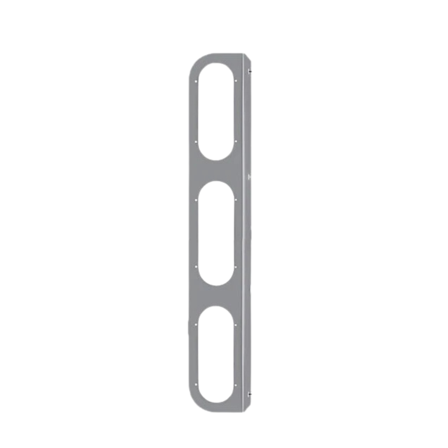 Triple 6-inch oval stainless steel light bracket made from 304 stainless steel for universal truck mounting.