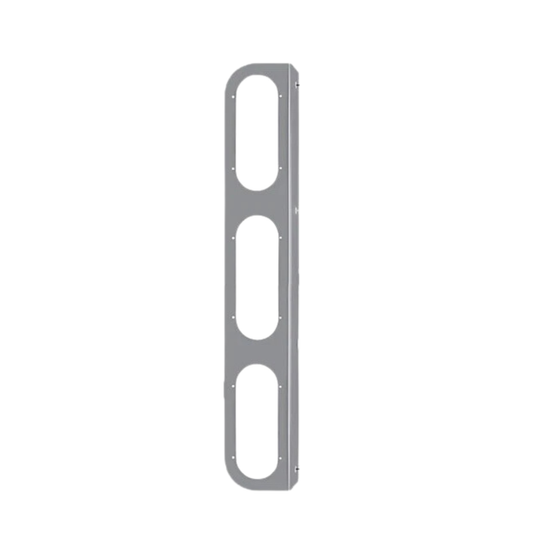 Triple 6-inch oval stainless steel light bracket made from 304 stainless steel for universal truck mounting.
