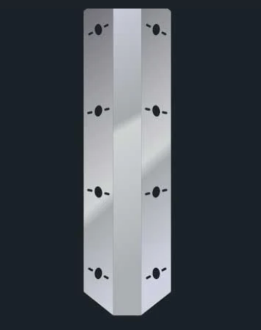 Universal stainless steel light panel with 4 watermelon light holes on each side